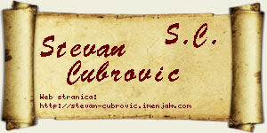 Stevan Čubrović vizit kartica